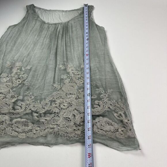 Soft Surroundings Sopfia Silk Embroidered Tunic L Festival Fairy Grunge Whimsy - Picture 7 of 9